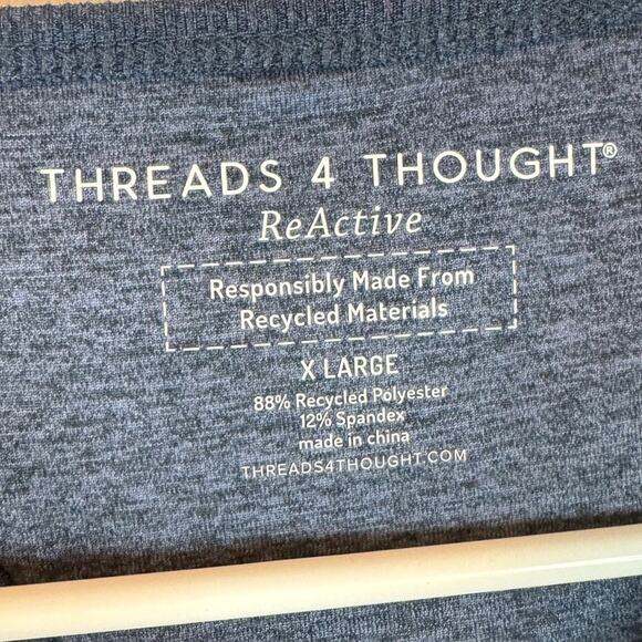 Threads 4 Thought Kensi Heather Charcoal Rib Racerback Sports Bra Size XL - Picture 7 of 11